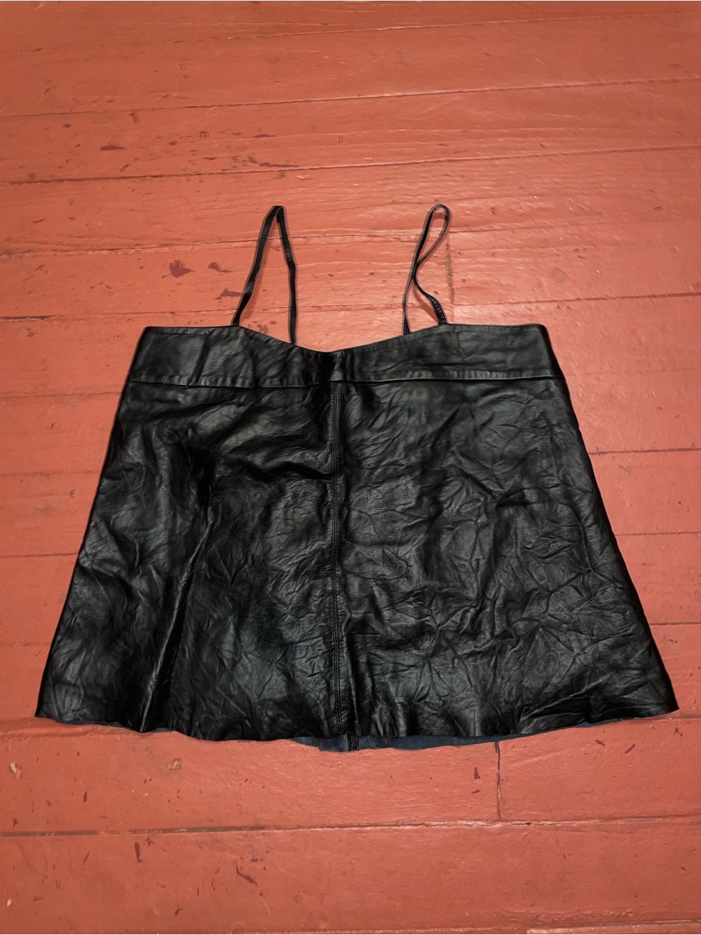 Zadig & Voltaire Black Faux Leather Camisole